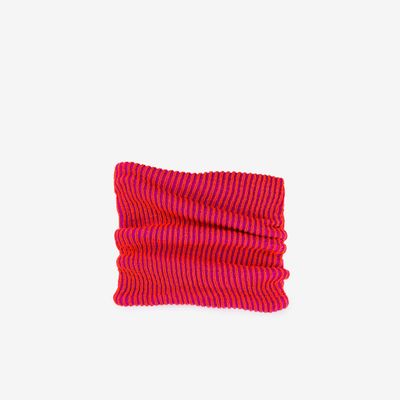 Simple Rib Snood Poppy Magenta