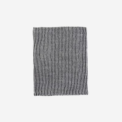 Simple Rib Snood Black White