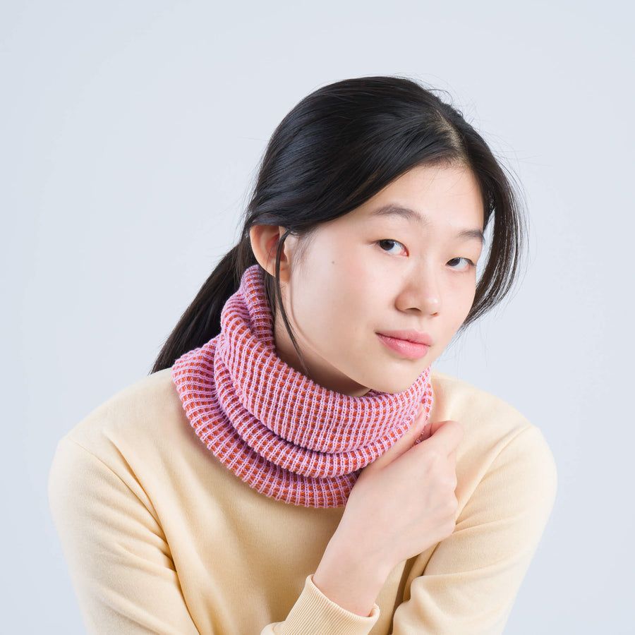 Simple Grid Snood Lilac