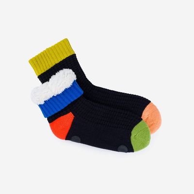 Spot Knit House Socks Black