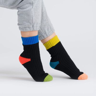Spot Knit House Socks Black