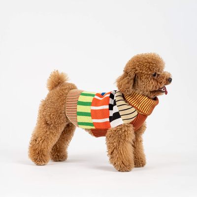 Patchwork Stripe Dog Sweater Sport