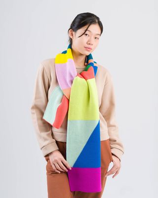 Mismatch Big Scarf Rainbow