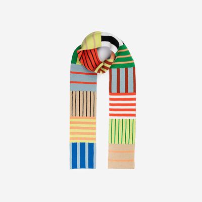 Patchwork Stripe Skinny Scarf Sport