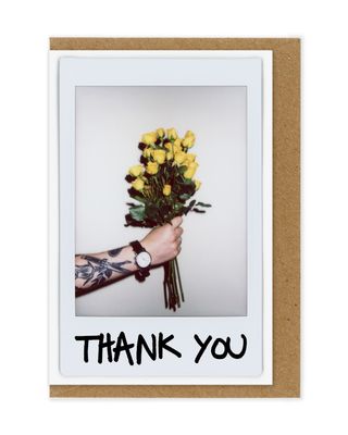 Thank You (Hand + Yellow Roses)