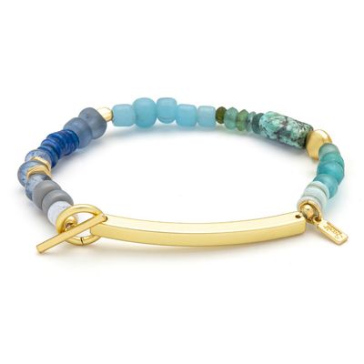 Hidden Message Bracelet Brave African Turquoise Gold