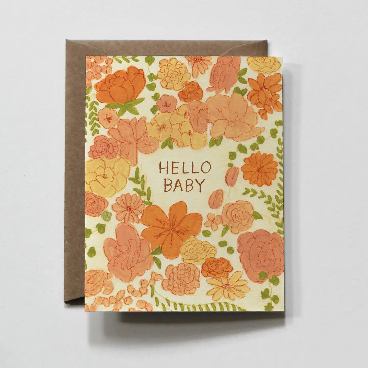 Baby Bunch | Floral New Hello Baby Shower Card