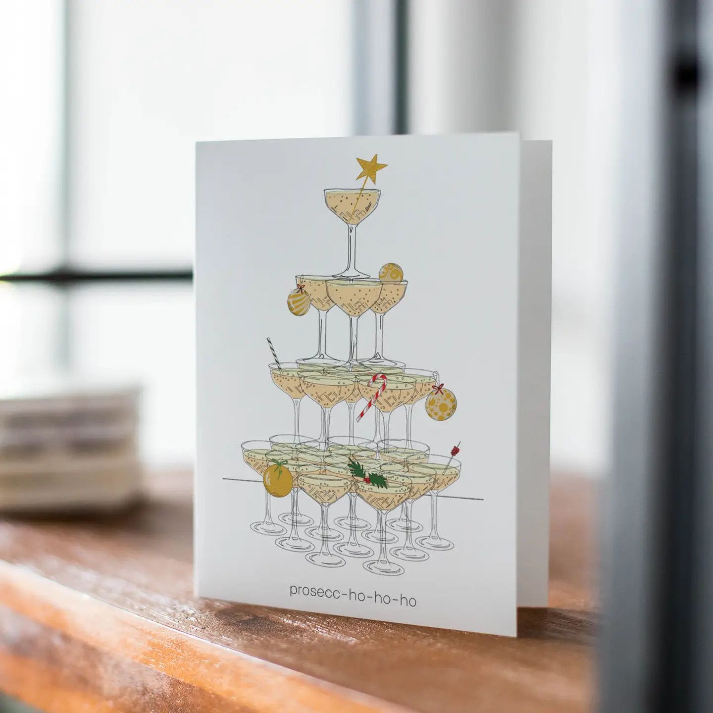 Prosecco Holiday Christmas Card