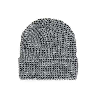 Simple Grid Beanie Grey