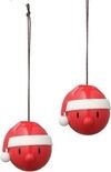 HOLIDAY Santa Ornaments Red