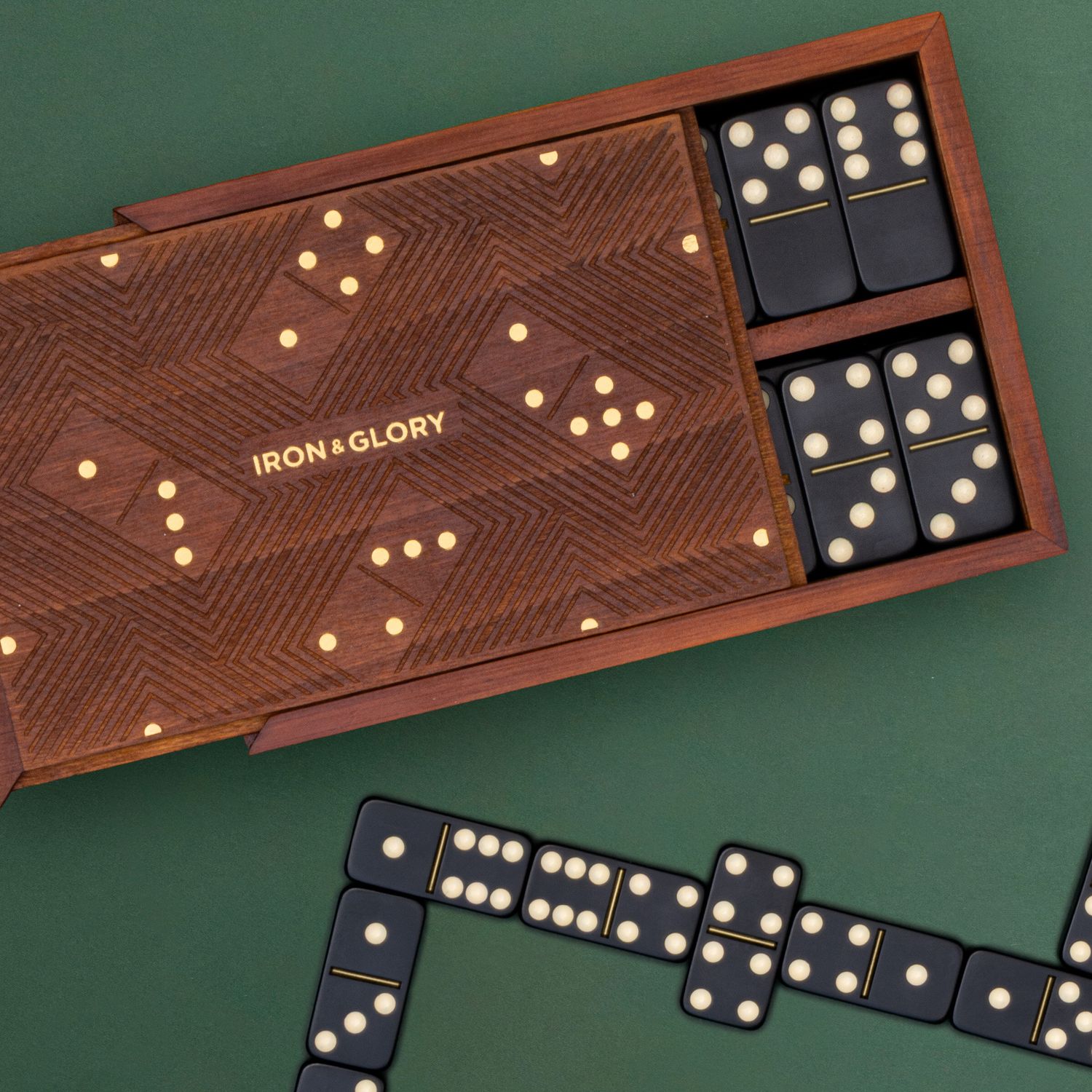 Iron &amp; Glory Deluxe Box of Dominoes
