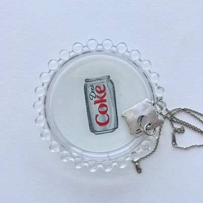 Diet Coke Cream Trinket Dish
