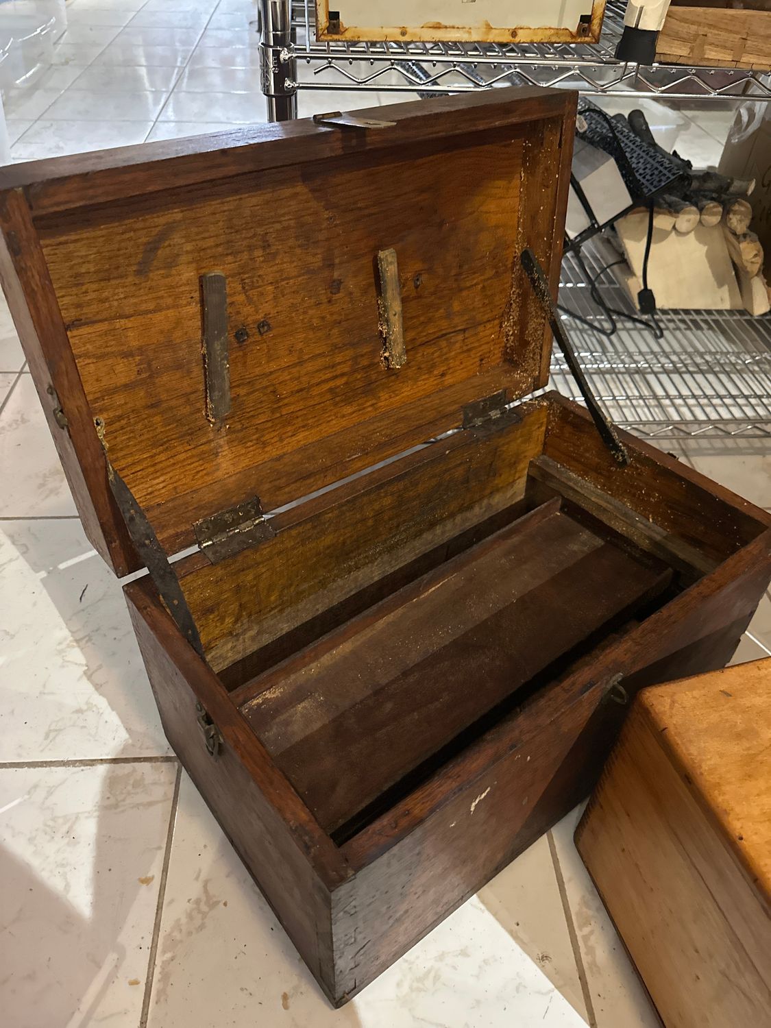 Vintage Wooden  Saw Tool Box