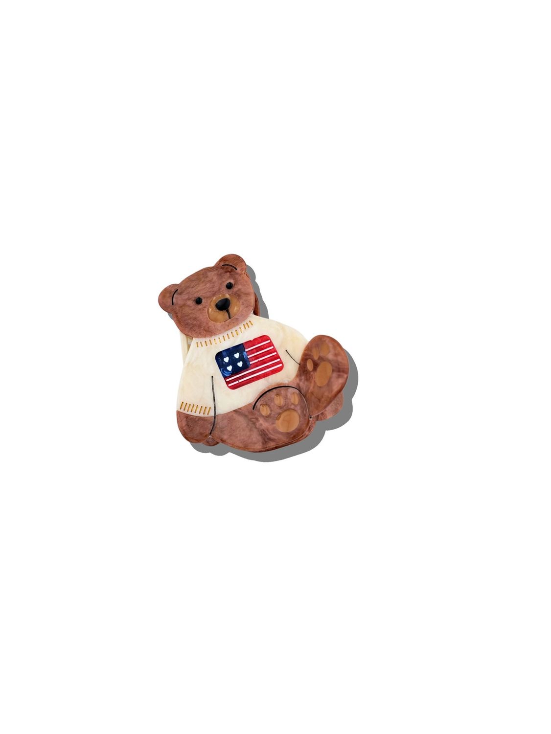 Solar Eclipse Americana Teddy Bear Hair Claw