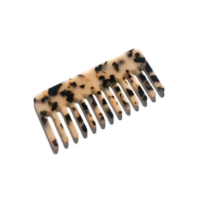 Pocket Size Wide Tooth Hair Comb Blonde Tortoise