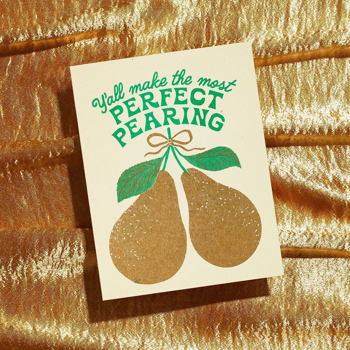 Perfect Pearing - Risograph Wedding Card