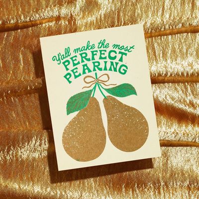 Perfect Pearing - Risograph Wedding Card