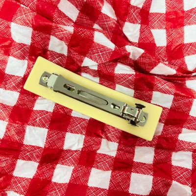 Salted Yellow Butter French Barrette Hair Clip