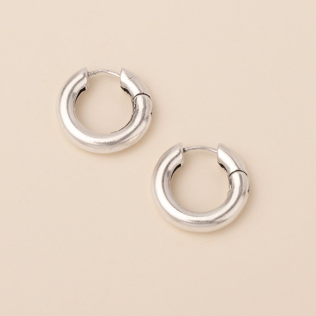 Stellar Hoop Sterling Silver Earring