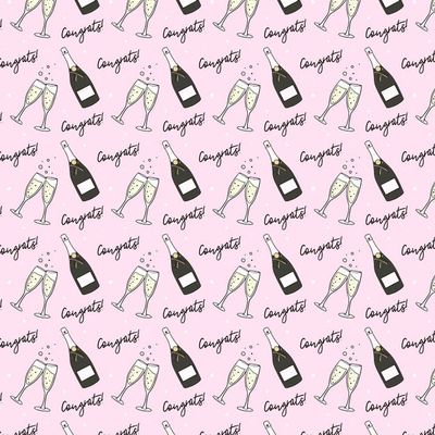 Congrats Champagne Wrapping Paper Roll