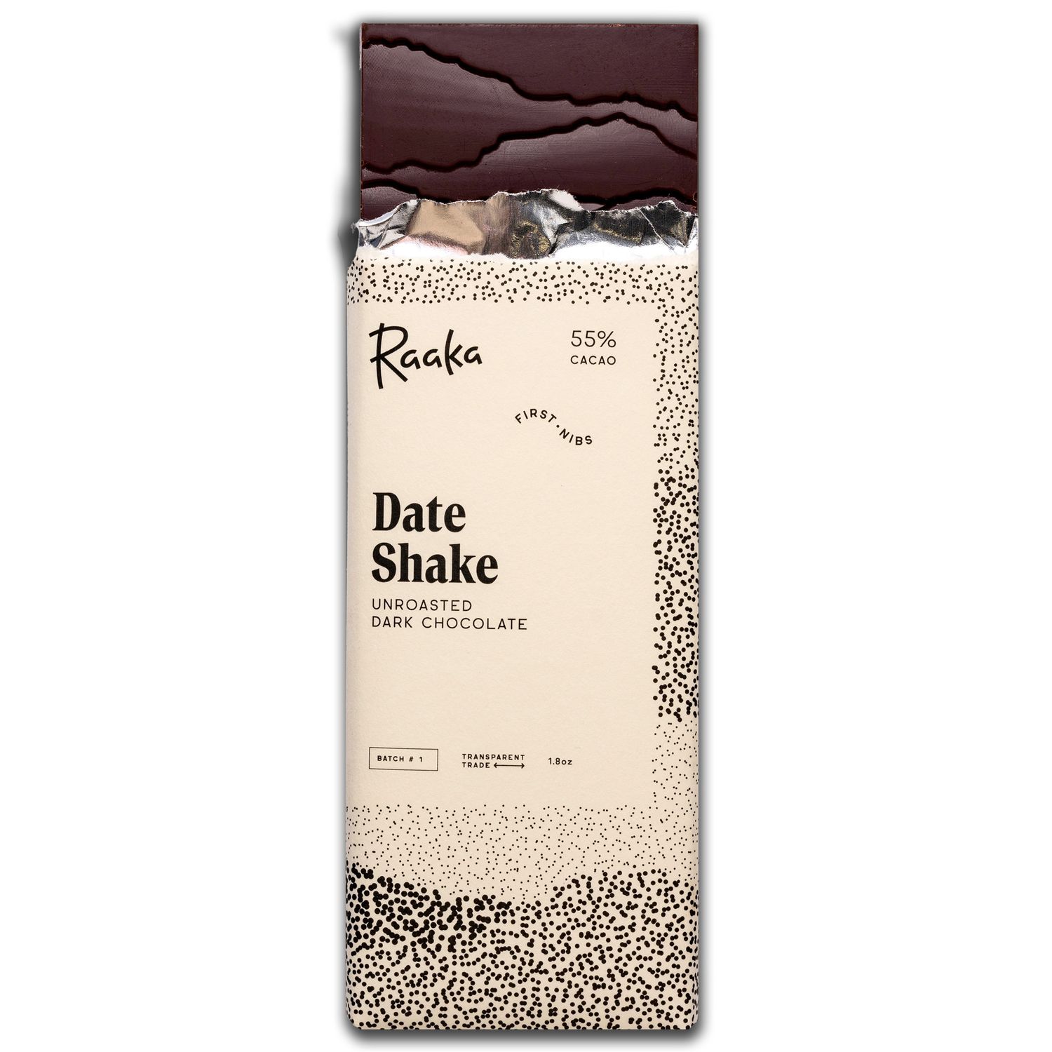 Raaka Chocolate Bar 55% Date Shake - Limited Edition Batch