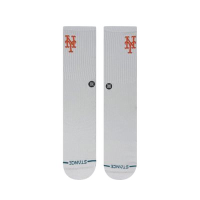 NYM Crest White Socks 