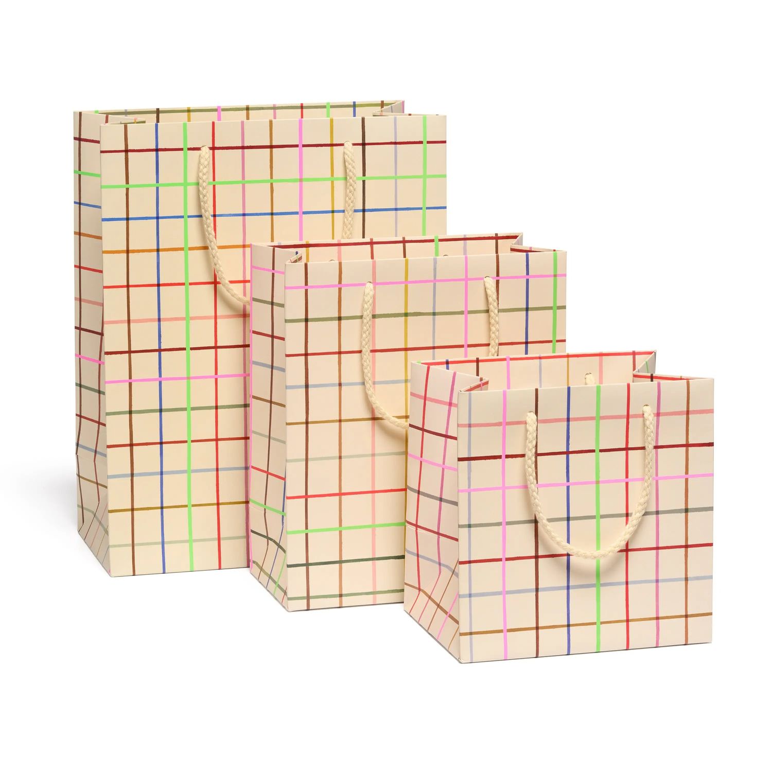 Color Grid Gift Bags