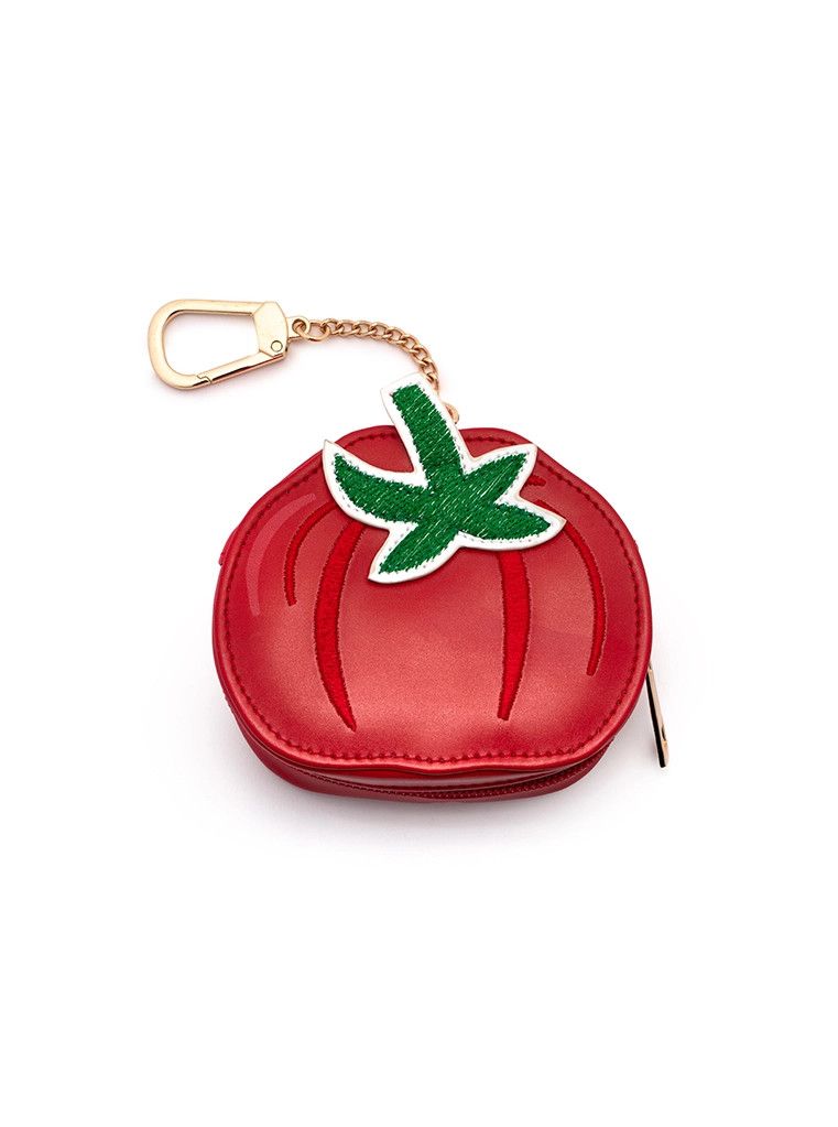 2-in-1 Bag Charm &amp; Reusable Bag Ripe Red Tomato