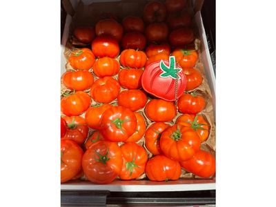 2-in-1 Bag Charm &amp; Reusable Bag Ripe Red Tomato