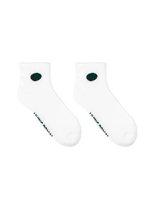 Classic Ankle Socks Green Olives White