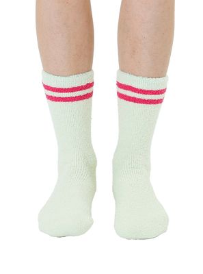 Fuzzy Crew Socks w/ Bottom Grip Book Lover