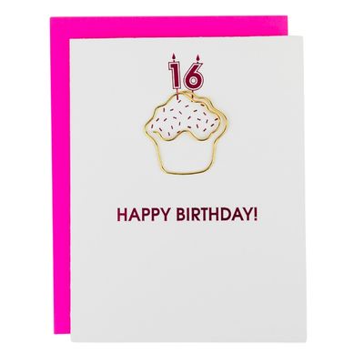 Happy Birthday Candles 16 Paper Clip
