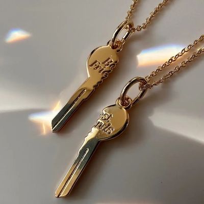Bff Heart Key Necklace Duo