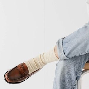 Baggu Ribbed Socks Ecru One Size