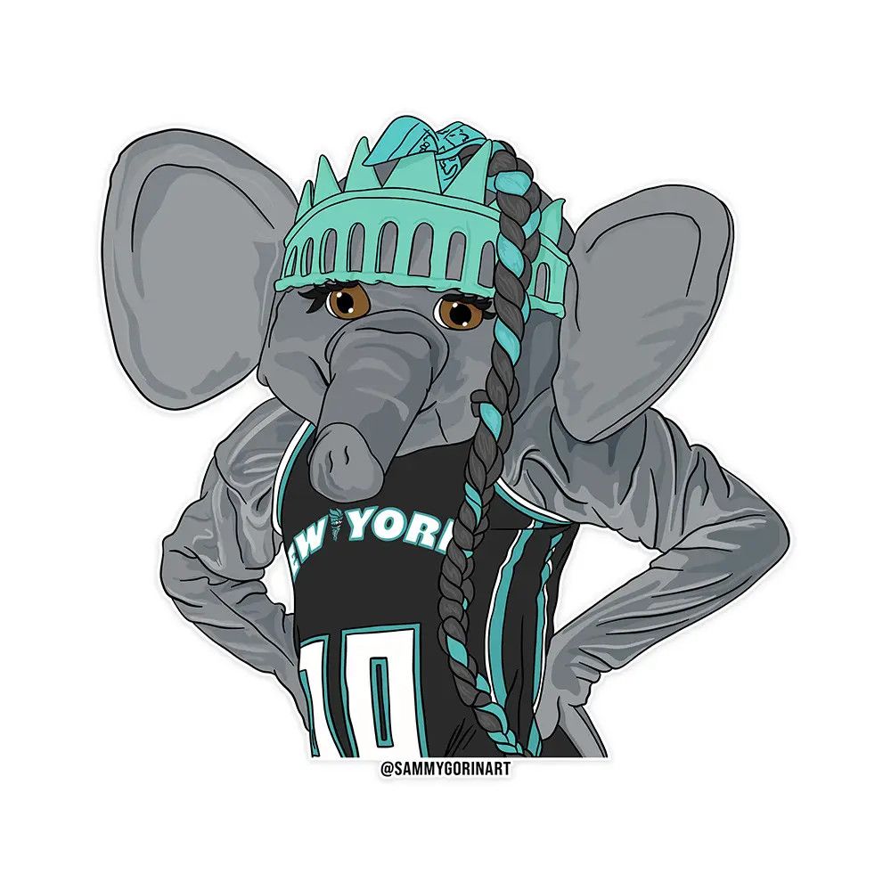 Big Ellie, Women&#39;s Basketball, New York Liberty Sticker