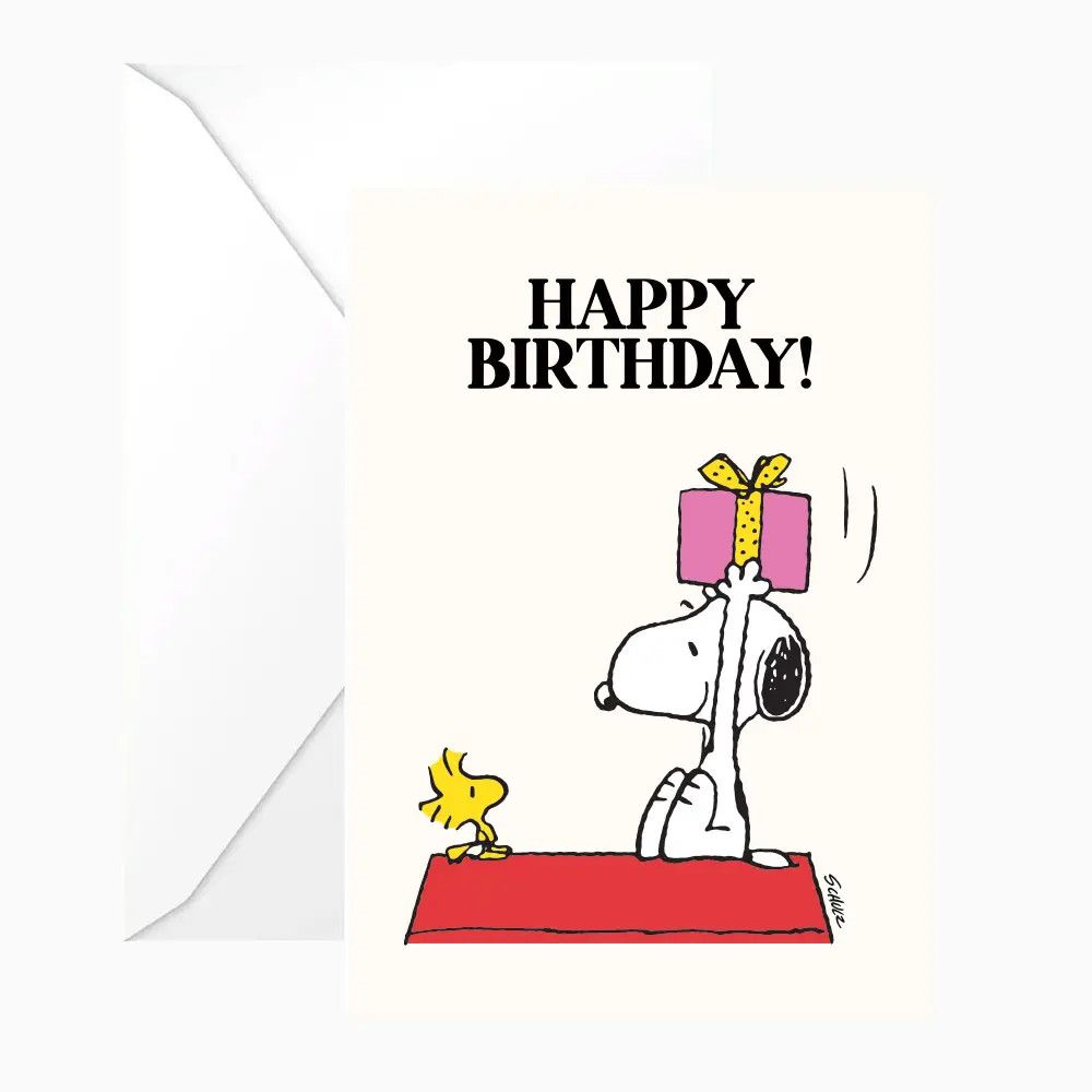 Double Snoopy &quot;Happy Birthday&quot; Card