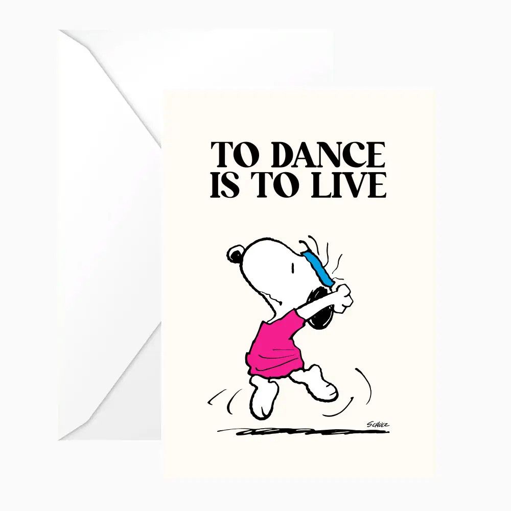 Double Snoopy &quot;To Dance Is To Live&quot; Card