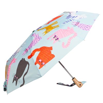 Ice Arty Cats Blue Eco-Friendly Compact Umbrella