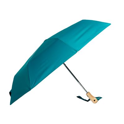 Teal Eco-Friendly Compact Umbrella