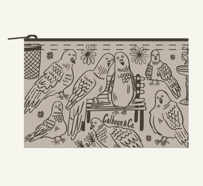Park Pigeons Zipper Pouch