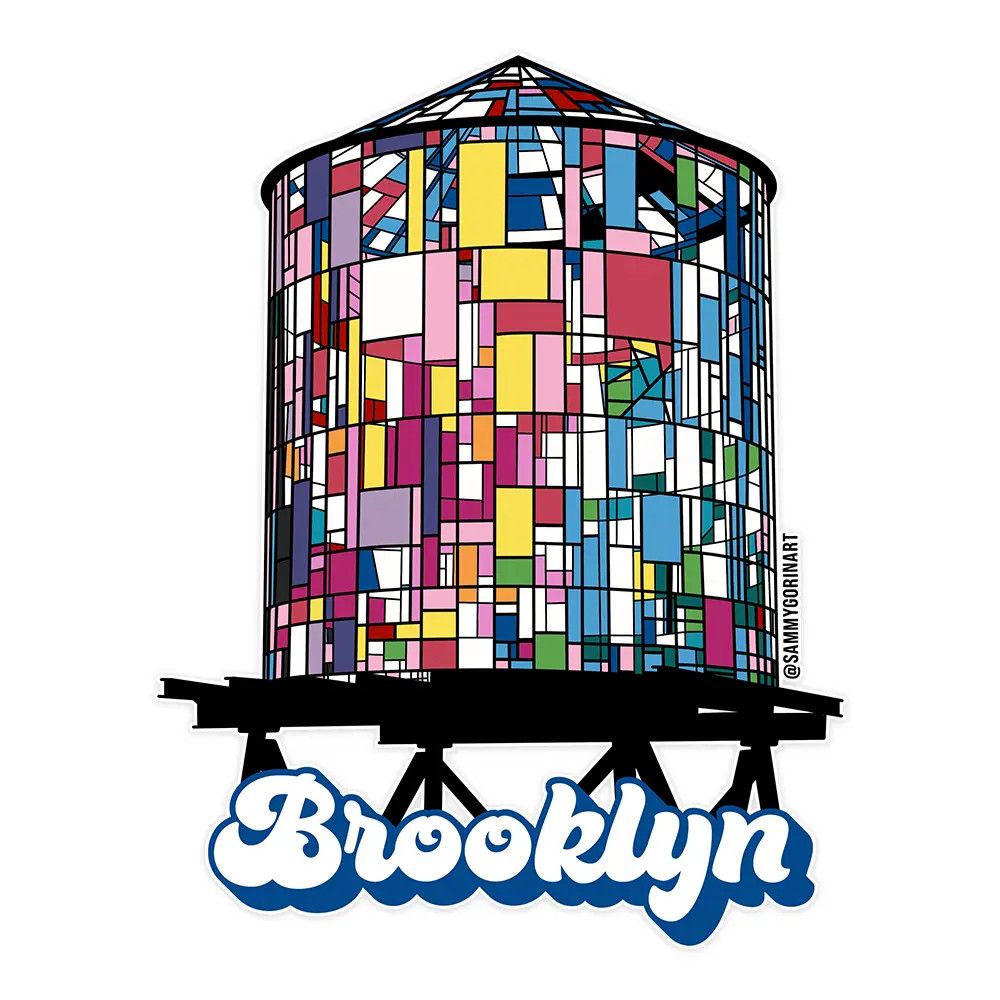 Brooklyn, NY, Water Tower, Dumbo Sticker