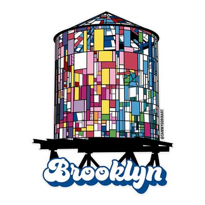 Brooklyn, NY, Water Tower, Dumbo Sticker