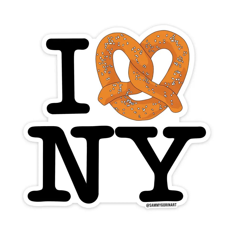 I Love New York Soft Pretzel Sticker