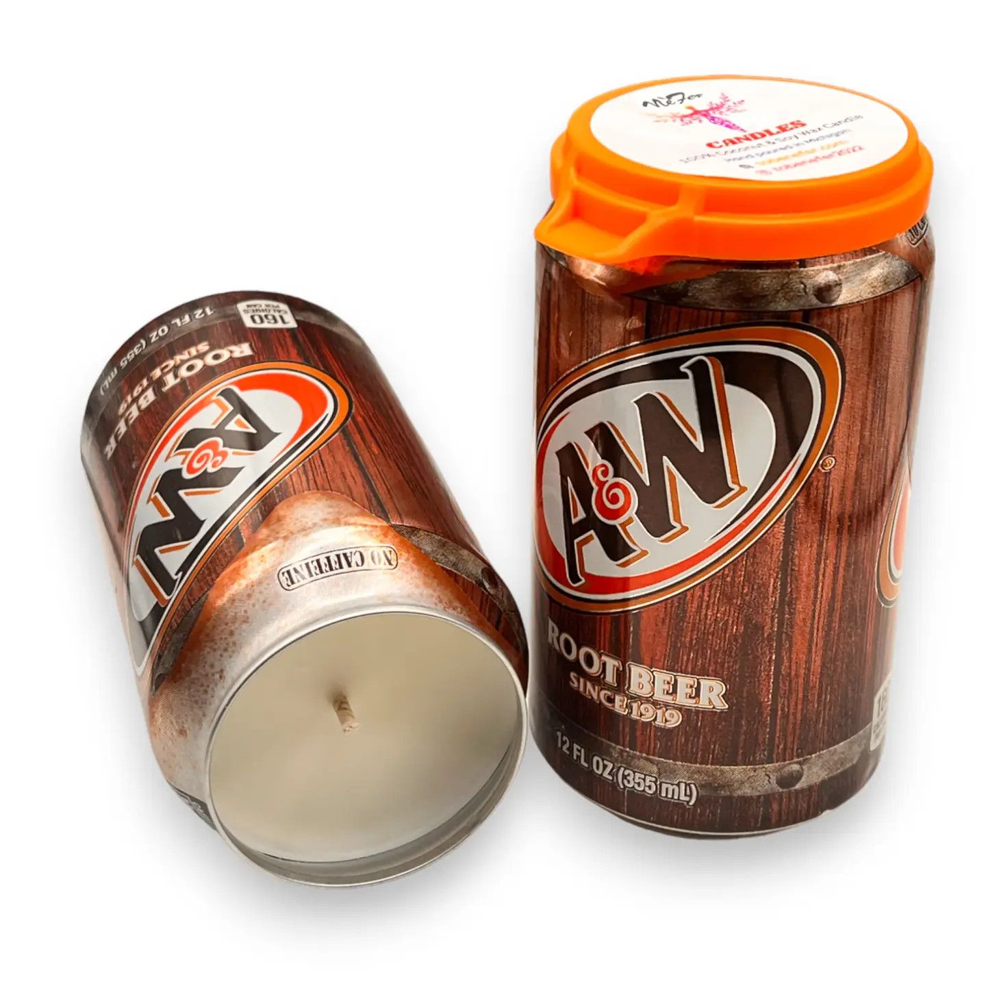 A &amp; W Root Beer Soda Can Soy Candle