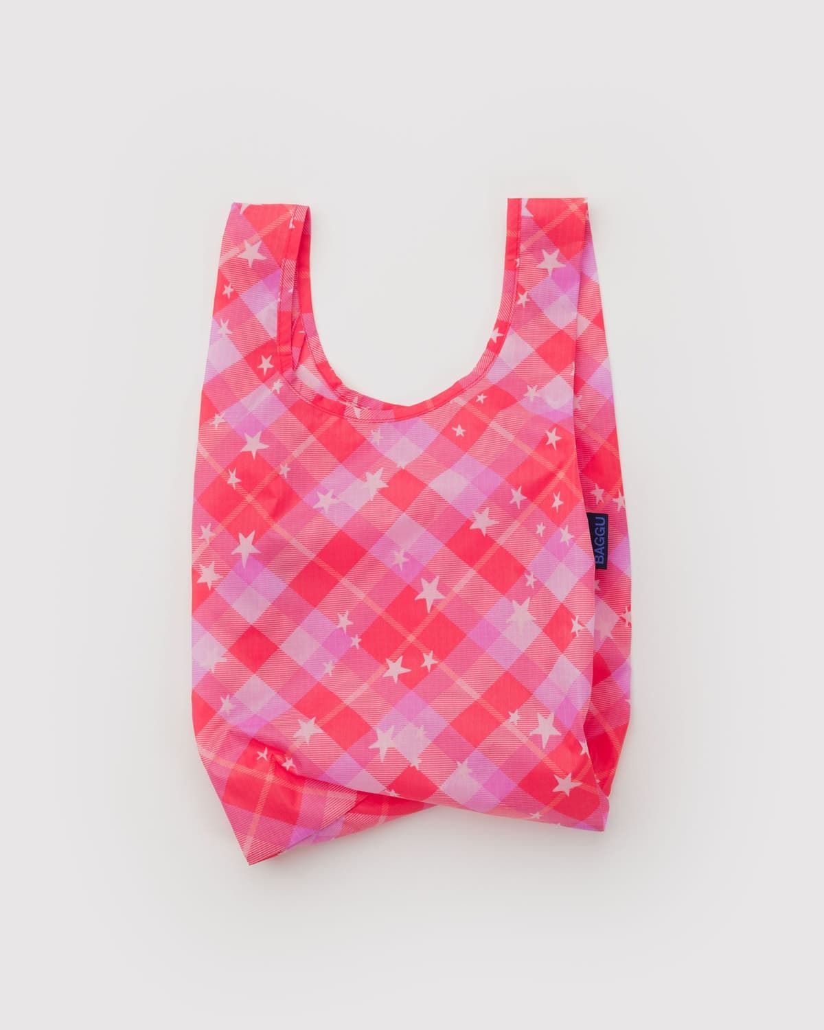 Baggu Reusable Baby Bag Pink Star Plaid