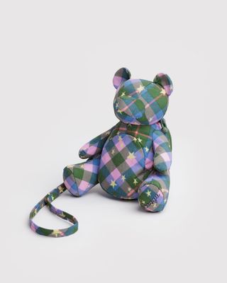 Baggu Bear Bag Green Star Plaid