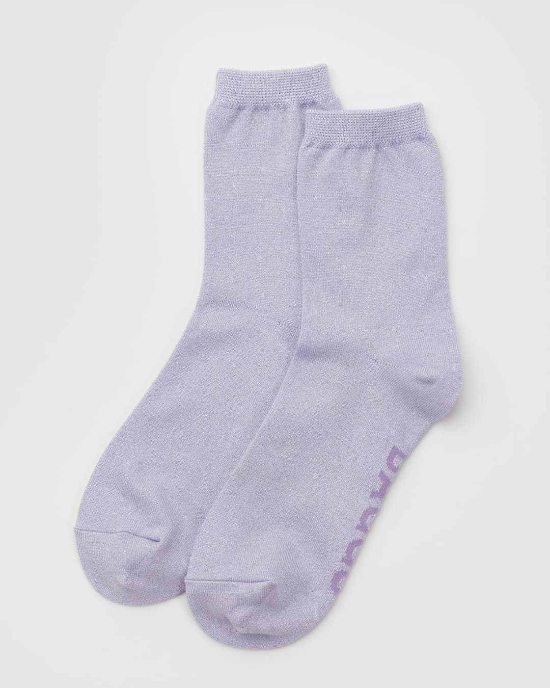 Baggu Crew Socks Lilac Metallic