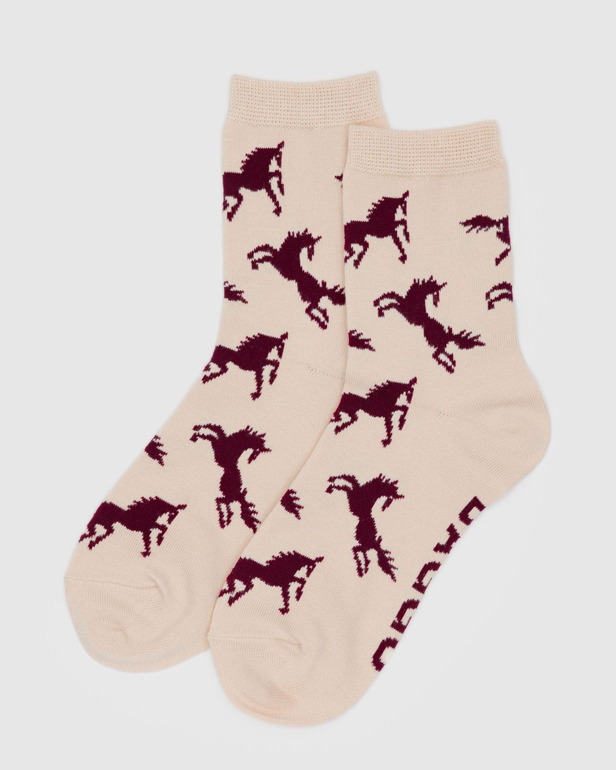 Baggu Crew Socks Horses