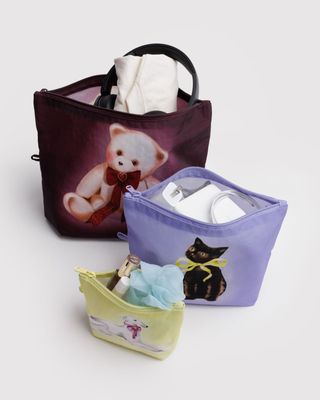 Baggu Go Pouch Set Fancy Animals