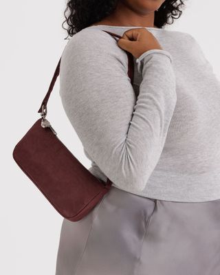 Nylon Pochette Mahogany